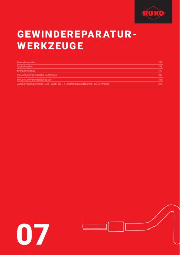 GEWINDEREPARATUR- WERKZEUGE