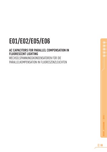 E05/E06 - Capacitors Type A for parallel compensation