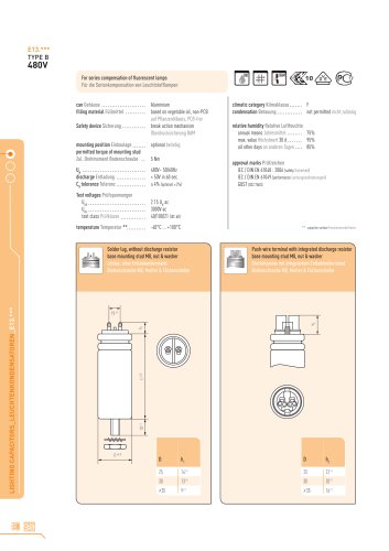 E13 - Capacitors Type B for series compensation in aluminium can