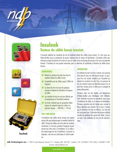 Insuleak - Low voltage cable insulation tester