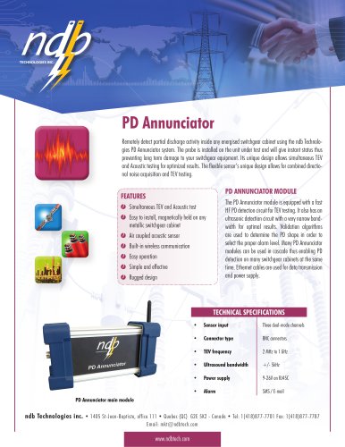 PD Annunciator – Partial Discharge Annunciator system