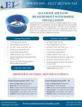 DSV Air Flow Element - Round Duct: Cut Sheet