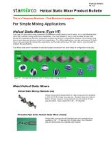 Helical Static Mixer Product Bulletin 