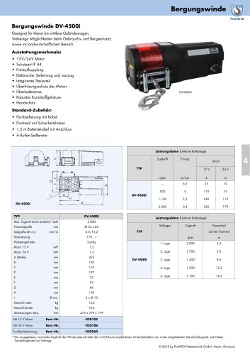 Bergungswinde DV-2500i/4500i