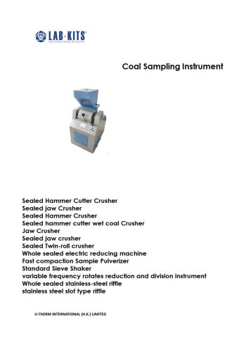 Coal Sampling Instrument