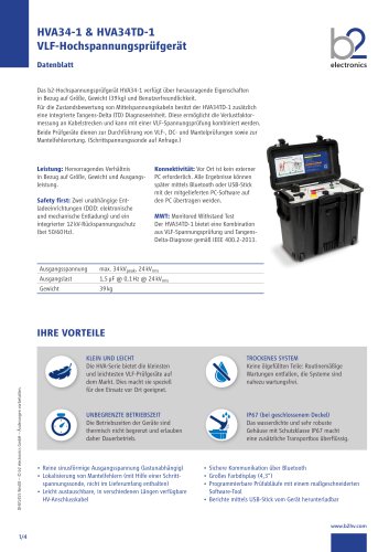 HVA34-1 & HVA34TD-1 Datenblatt