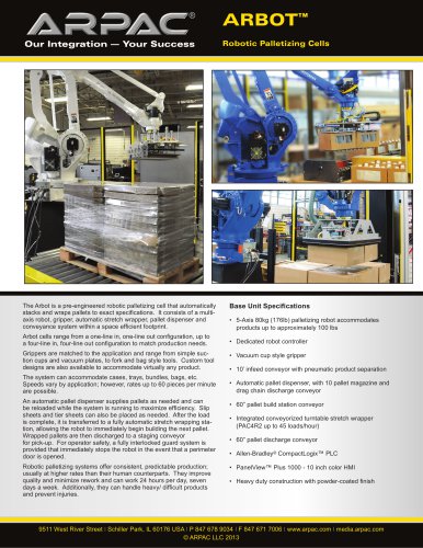 Arbot Robotic Palletizing Cells