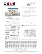 PC12-12F2, 12 Volt 12 Ah Sealed Lead Acid Battery