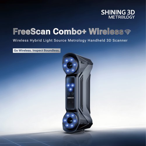 FreeScan Combo+ Wireless | Wireless Hybrid Light Source Metrology Handheld 3D Scanner