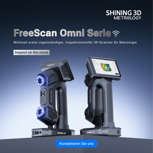 FreeScan Omni Serie - Weltweit erster eigenst&auml;ndiger, inspektionsreifer 3D-Scanner f&uuml;r Metrologie