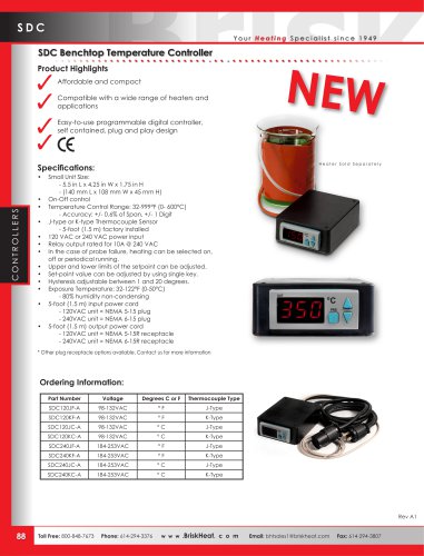 SDC Benchtop Temperature Controller