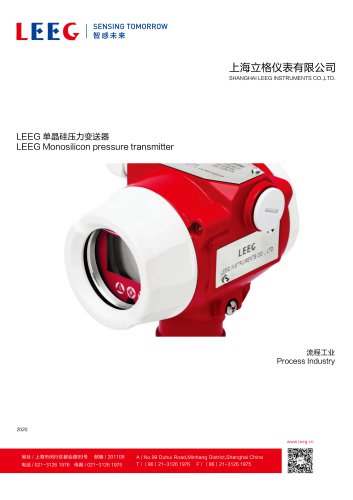 LEEG DMP305X Industrial pressure transmitter for petrochemical industry