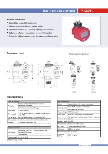 LEEG LCD display Indicator for pressure transmitter