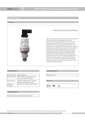 SMP131-TSD-H GP pressure sensor