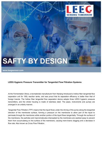 Successful case: LEEG Hygienic Pressure Transmitter for Pharmacy Industry