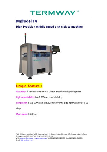 SMT Torch pick and place machine T4