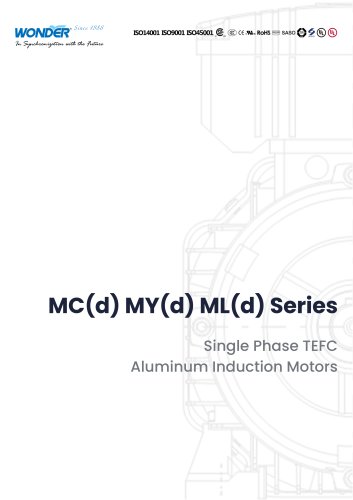 MC(d) MY(d) ML(d) Series Single Phase TEFC Aluminum Induction Motors