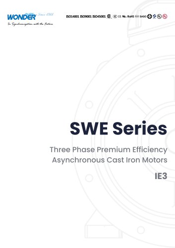 SWE Series (IE3) Premium Efficiency Three Phase Asynchronous Induction Cast Iron Motors