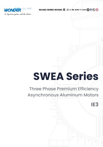 SWEA Series (IE3) Premium Efficiency Three Phase Asynchronous Induction Aluminum Motor