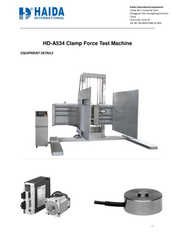 Clamp Force Test Machine