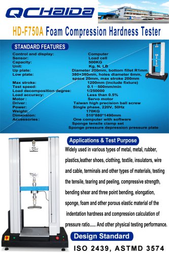 Foam Compression Hardness Test Machine