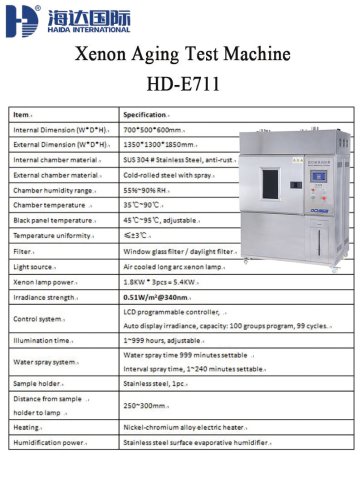 Xenon Aging Test Machine