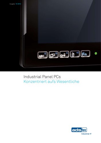 Broschüre Industrial Panel PCs - OPC7000/OPC8000 - ads-tec