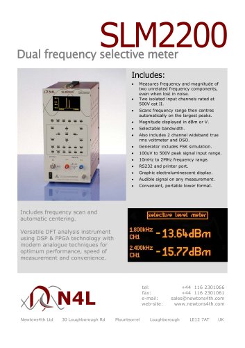 Dual frequency selective meter  SLM2200