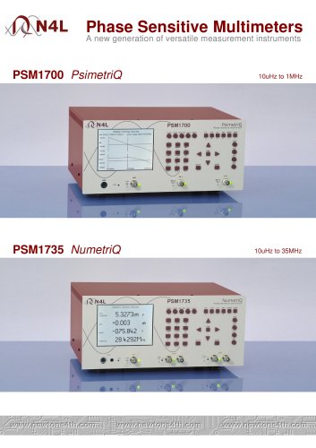 Phase Sensitive Multimeters A new generation of versatile measurement instruments