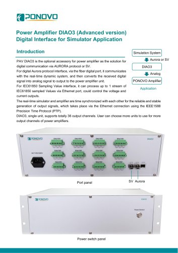 Power Amplifier DIAO3(Advanced version) Digital Interface for Simulator Application2026 V1