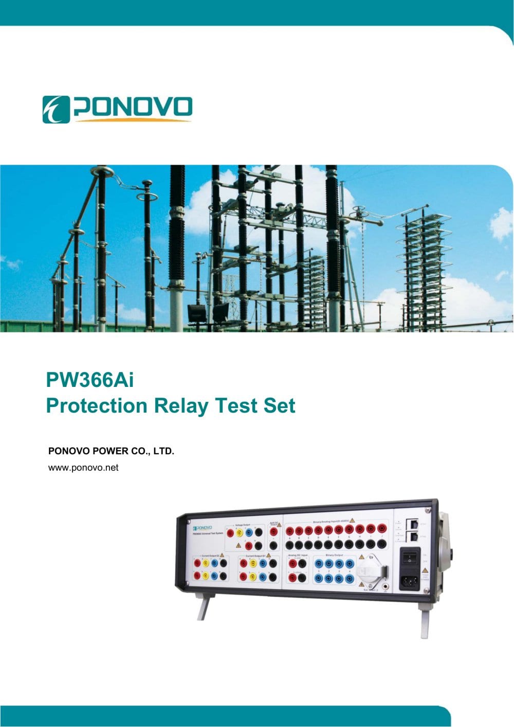 PW366Ai Protection Relay Test Set Brochure_EN_2026 V3.pdf - PONOVO POWER CO., LTD