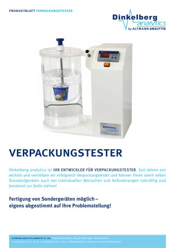 Verpackungstester von Dinkelberg analytics