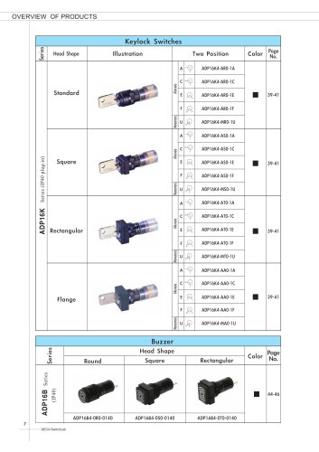 16ADX switch series:buzzer