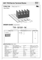 .250" PCB Barrier Terminal Blocks - T30