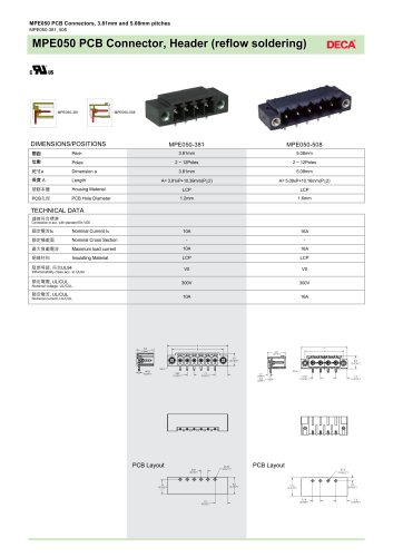 Euro Type Terminal Blocks: MPE050-381