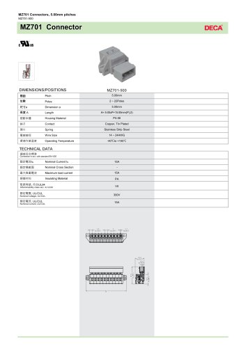 Euro Type Terminal Blocks:MZ701-500