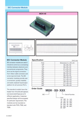 I/O Interface Module:IDC Connector Module