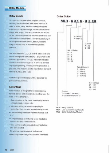 I/O interface module: relay module