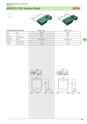 MKR010 PCB Terminal Blocks