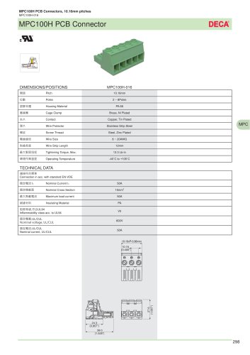 MPC100H PCB Connector