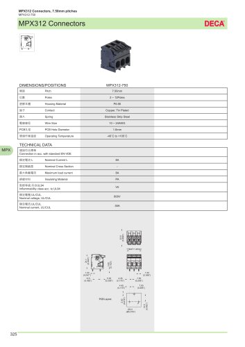 MPX312 Connectors