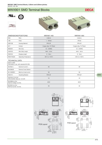 MWX901 SMD Terminal Blocks