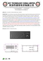 Chiclet Keyboard K-TEK-M435-172-MTB-AVR-RM-FN-BL-151B-DWP