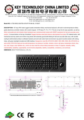trackball keyboard K-TEK-M503-38-MTB-AVR-KP-FN-MA-BL-151B-BT