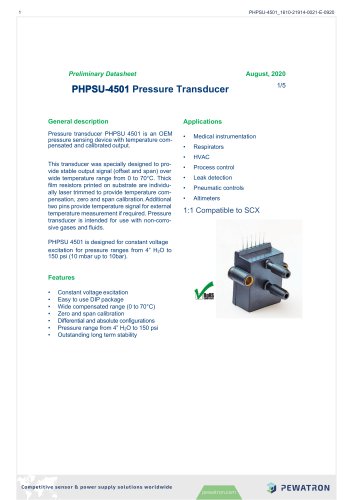 PHPSU4501 Pressure Transducer