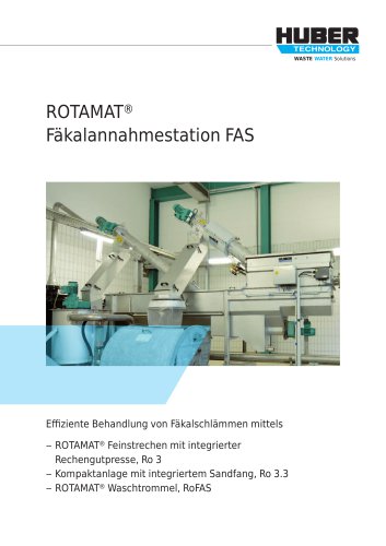 ROTAMAT® Fäkalannahmestation FAS / Fäkalschlammsiebung