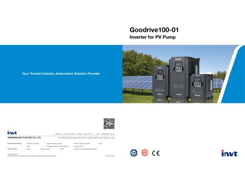 INVT GD100-01 Series Low&Medium Voltage Inverter Product Manual