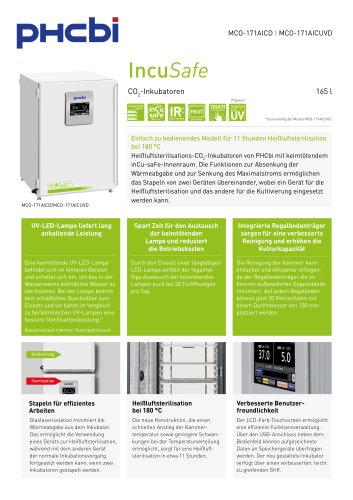 MCO-171AICD-PE - MCO-171AICUVD - CO2-Inkubator