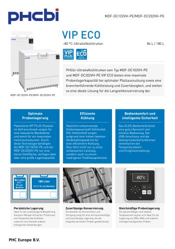MDF-DC102VH-PE - VIP Chest Freezers (-86°C)
