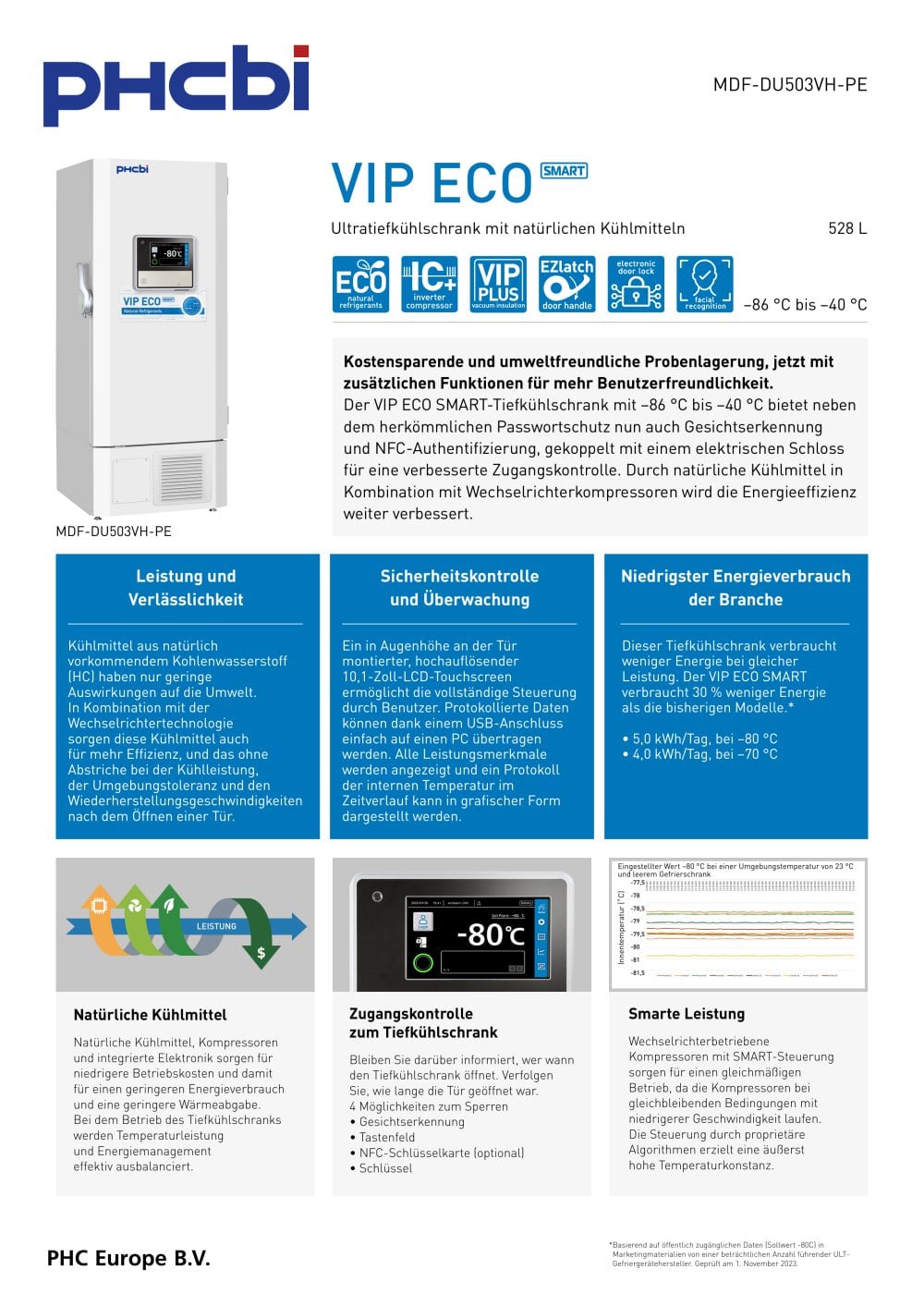 MDF-DU503VH-PE - VIP SMART ULT Freezers (-86&deg;C) - PHC Europe B.V. / PHCbi